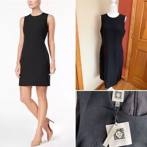 NWT ANNE KLEIN Executive Collection Sleeveless Sheath Dress Black Size 8